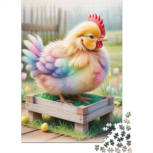 Süßes Küken-Puzzle, schwierige Herausforderung, 100% recycelter Karton, Puzzle für Frauen und Männer, 1000 Teile (38 x 26 cm) von LMYmoney