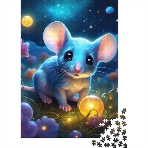 Süßes Maus-Puzzle, Dekompressionsspielzeug, rechteckiges Papierpuzzle für Kinder und Erwachsene ab 12 Jahren, 1000 Teile (75 x 50 cm) von LMYmoney