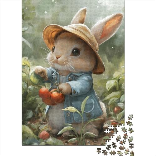 Süßes Osterhäschen-Puzzle, ab 18 Jahren, Lernspiele, Puzzle für Erwachsene und Teenager, 1000 Teile (75 x 50 cm) von LMYmoney