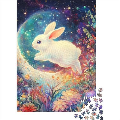 Süßes Osterhäschen-Puzzle, ab 18 Jahren, Lernspiele, Puzzle für Erwachsene und Teenager, 1000 Teile (75 x 50 cm) von LMYmoney