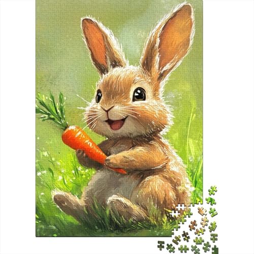 Süßes Osterhäschen-Puzzle, ab 18 Jahren, Lernspiele, Puzzle für Erwachsene und Teenager, 1000 Teile (75 x 50 cm) von LMYmoney