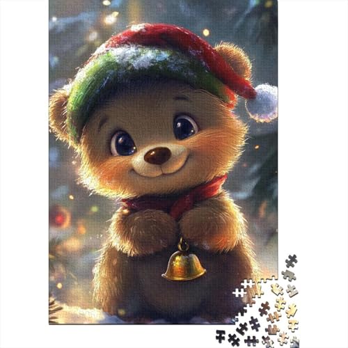 Süßes Teddybär-Puzzle mit 1000 Teilen, 100 Prozent recycelte Holzplatte, Puzzlespiele für Kinder ab 12 Jahren, 1000 Teile (75 x 50 cm) von LMYmoney