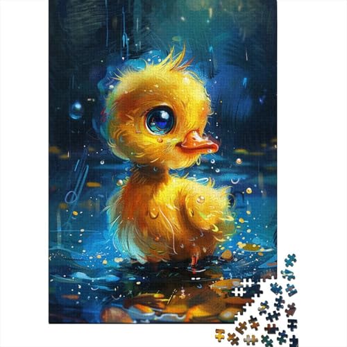 Süßes kleines gelbes Enten-Puzzle, hochwertiges, 100% recyceltes Papppapier, rechteckiges Puzzle für Erwachsene und Teenager, einzigartiges Geschenk, 1000 Teile (38 x 26 cm) von LMYmoney