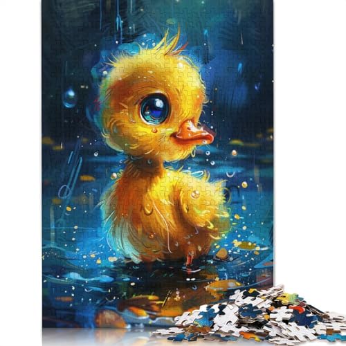 Süßes kleines gelbes Enten-Puzzle, hochwertiges, 100% recyceltes Papppapier, rechteckiges Puzzle für Jungen oder Mädchen, 1000 Teile (75 x 50 cm) von LMYmoney