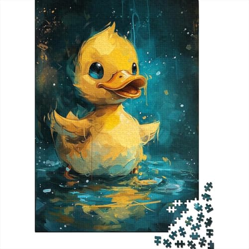 Süßes kleines gelbes Enten-Puzzle für Erwachsene und Jugendliche, 1000 Teile, Puzzle für Erwachsene, nachhaltige Puzzlespiele, 1000 Teile (38 x 26 cm) von LMYmoney