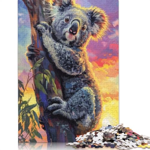 Sunrise Koala Puzzle 1000 Teile Schwer Puzzle Spielzeug Lernspiel Impossible Herausforderung Spielzeug Für Erwachsene Kinder 1000pcs (75x50cm) von LMYmoney