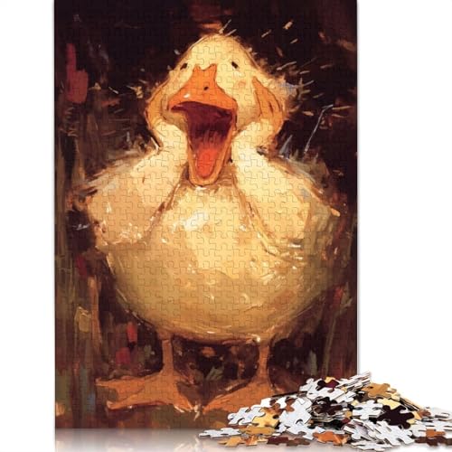 Surprised Duckling Painting Puzzles 1000 Teile Schwer Puzzle Spielzeug Lernspiel Impossible Herausforderungsspielzeug Für Erwachsene Und Kinder in Bewährter 1000pcs (40x28cm) von LMYmoney