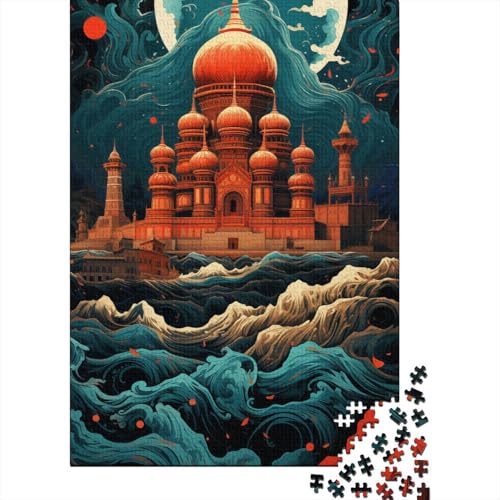 Taj Mahal Segeln auf der Welle, Puzzle für Erwachsene, 1000 Teile, Holzpuzzle für Erwachsene, Puzzles für Jugendliche ab 12 Jahren, (38 x 26 cm) von LMYmoney