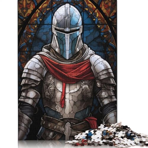 Tempelritter-Glaspuzzle, rechteckig, Papppuzzle, Geschenk für Kinder ab 12 Jahren, 1500 Teile (85 x 57 cm) von LMYmoney