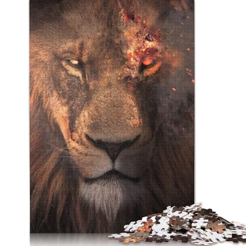 Terminator-Löwe-Puzzle, schwierige Herausforderung, 100% recycelter Karton, Puzzle für Frauen und Männer, Muttertagsgeschenke, 1000 Teile (26 x 38 cm) von LMYmoney