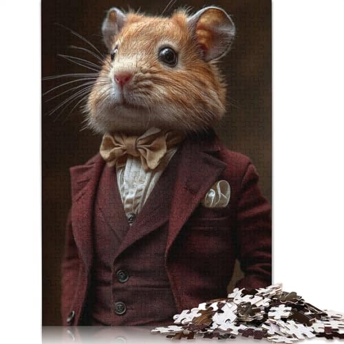 The Aristocrat Gerbil Puzzle 1000-teilige Schwer Puzzle Spielzeug Lernspiel Impossible Herausforderungsspielzeug Für Erwachsene Und Kinder in Bewährter 1000pcs (75x50cm) von LMYmoney