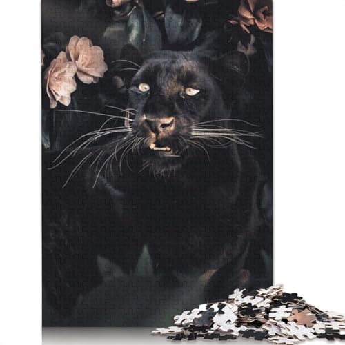 The Black Panther Puzzle 1000 Teile Schwer Puzzle Spielzeug Lernspiel Impossible Herausforderung Spielzeug Für Erwachsene Und Kinder Ab 12 Jahren 1000pcs (38x26cm) von LMYmoney