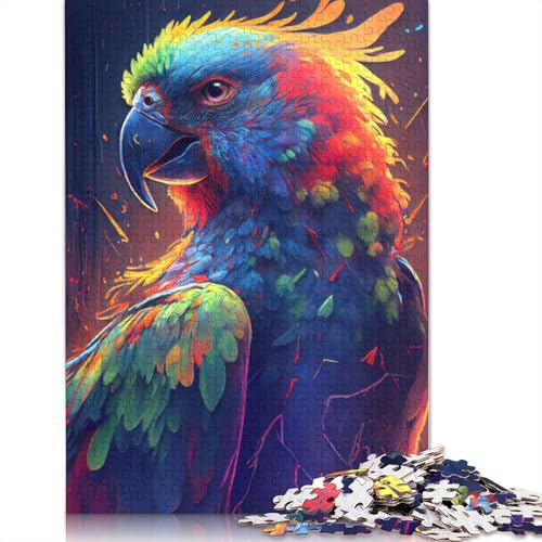 The Chatty Parrot Puzzles 1000 Teile Schwer Puzzle Spielzeug Lernspiel Impossible Herausforderung Spielzeug Für Erwachsene Und Kinder in Bewährter 1000pcs (75x50cm) von LMYmoney