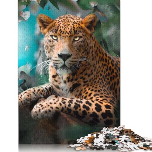 The Colorful Leopard Puzzle 1000-teilige Schwer Puzzle Spielzeug Pädagogisches Spiel Impossible Herausforderung Spielzeug Für Erwachsene Kinder 1000pcs (38x26cm) von LMYmoney