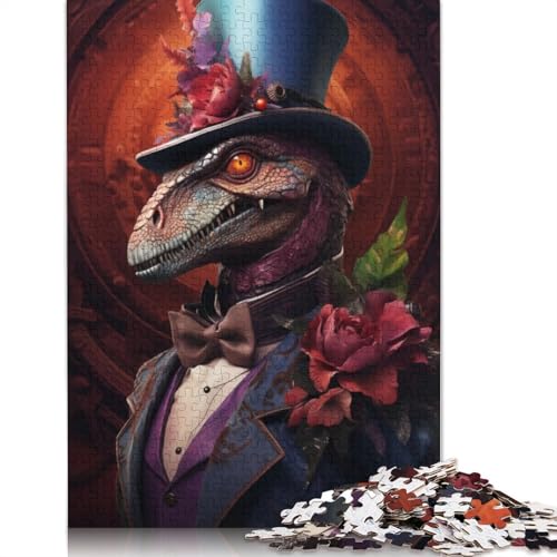 The Dapper Dino Puzzles 1000 Teile Schwer Puzzle Spielzeug Lernspiel Impossible Herausforderung Spielzeug Für Erwachsene Kinder 1000pcs (75x50cm) von LMYmoney