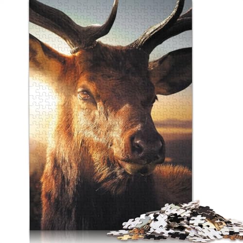 The Deer Puzzles 1000 Teile Schwer Puzzle Spielzeug Pädagogisches Spiel Impossible Herausforderung Spielzeug Für Erwachsene Kinder 1000pcs (38x26cm) von LMYmoney