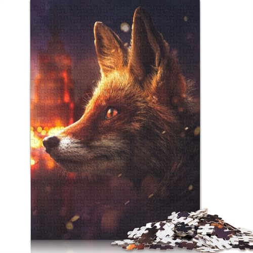 The Fox in Moscow Puzzles 1000 Teile Schwer Puzzle Spielzeug Lernspiel Impossible Herausforderungsspielzeug Für Erwachsene Kinder 1000pcs (75x50cm) von LMYmoney
