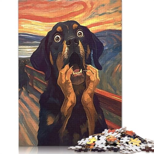 The Scream of Dog Puzzle 1000 Teile für Erwachsene, Stressabbau-Puzzle, Geschenke für Erwachsene für Frauen und Männer, 1000 Stück (75 x 50 cm) von LMYmoney