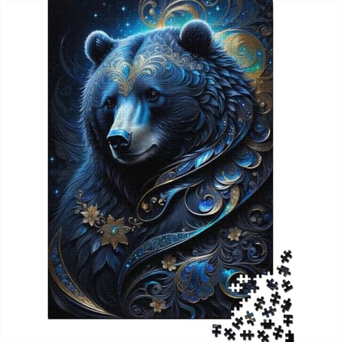 Tierkunst-Bären-Puzzle, Lernspiele, Familienaktivitäten, Premium-Karton-Puzzle für Frauen und Männer, 1000 Teile (75 x 50 cm) von LMYmoney