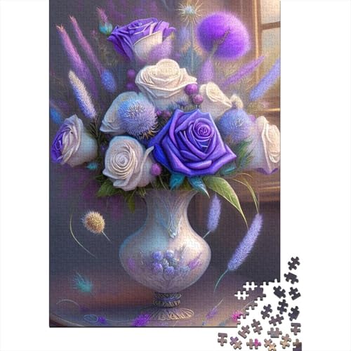Tierkunst-Blumen-Puzzle, Dekompressionsspielzeug, rechteckiges Papierpuzzle für Kinder und Erwachsene ab 12 Jahren, 1000 Teile (38 x 26 cm) von LMYmoney