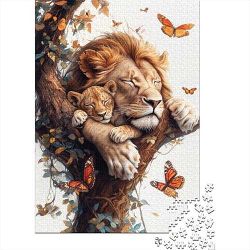 Tierkunst-Löwenpuzzle für Erwachsene, Heimdekoration, Beste Puzzles für Erwachsene und Kinder, 1000 Teile (75 x 50 cm) von LMYmoney