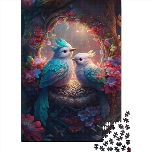 Tierkunst-Vogel-Puzzle, 100% recycelter Karton, 100% recycelter Karton, Puzzle für Jungen oder Mädchen, 1000 Teile (38 x 26 cm) von LMYmoney