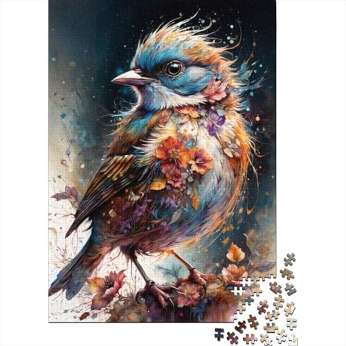 Tierkunst-Vogel-Puzzle, 100% recycelter Karton, 100% recycelter Karton, Puzzle für Jungen oder Mädchen, 1000 Teile (38 x 26 cm) von LMYmoney