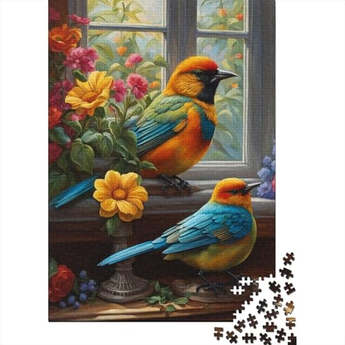 Tierkunst-Vogel-Puzzle, Dekompressionsspielzeug, rechteckiges Papierpuzzle für Kinder und Erwachsene ab 12 Jahren, 1000 Teile (75 x 50 cm) von LMYmoney