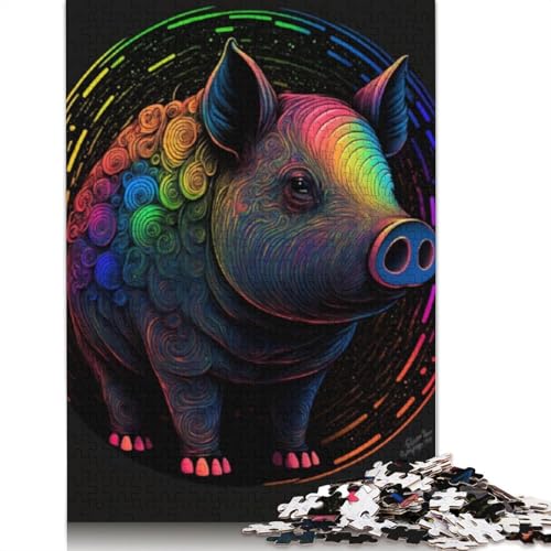 Tierschwein-Puzzle für Erwachsene und Jugendliche, 1000 Teile, Holzpuzzle für Erwachsene, Puzzles für Jugendliche ab 12 Jahren, 1000 Teile (75 x 50 cm) von LMYmoney