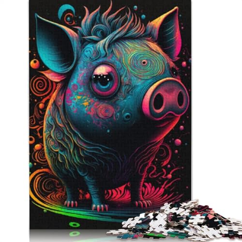 Tierschwein-Puzzle für Teenager, 1000 Teile, Puzzle, Denksportaufgaben für Erwachsene, 1000 Teile (75 x 50 cm) von LMYmoney