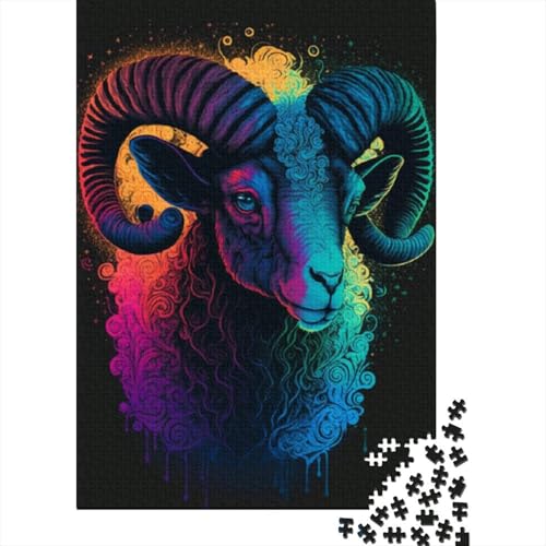 Tierziegen-Puzzles für Erwachsene, 1000-teiliges Puzzle für Teenager ab 12 Jahren, 1000 Teile (38 x 26 cm) von LMYmoney