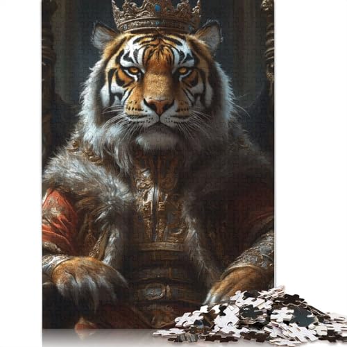 Tiger Monarch of The Wild Puzzle 1000-teilige Schwer Puzzle Spielzeug Lernspiel Impossible Herausforderung Spielzeug Für Erwachsene Und Kinder Ab 12 Jahren 1000pcs (40x28cm) von LMYmoney