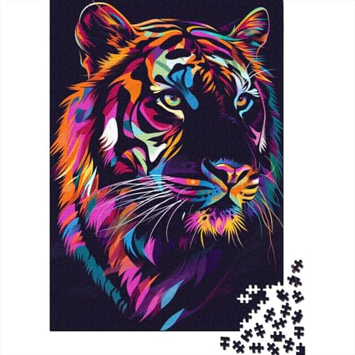 Tiger Puzzles 1000 Teile Holzpuzzles für Erwachsene und Teenager Familienspiel 1000 Stück (38 x 26 cm) von LMYmoney