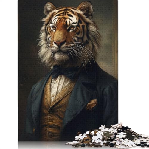 Tiger Royalty Puzzle 1000 Teile Schwer Puzzle Spielzeug Lernspiel Impossible Herausforderungsspielzeug Für Erwachsene Und Kinder Ab 12 Jahren 1000pcs (40x28cm) von LMYmoney