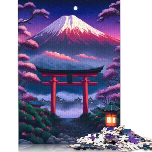 Torii-Tor-Puzzles zum Berg Fuji für Erwachsene, 1000 herausfordernde und knifflige ungewöhnliche Puzzles für Kinder ab 12 Jahren, 1000 Teile (75 x 50 cm) von LMYmoney