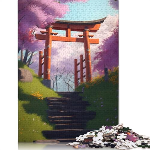 Torii-Tor im Frühling, Puzzle für Erwachsene, 1000 Teile, DIY-Spiel, Puzzles für Erwachsene für Frauen für Erwachsene Kinder, 1000 Teile (75 x 50 cm) von LMYmoney