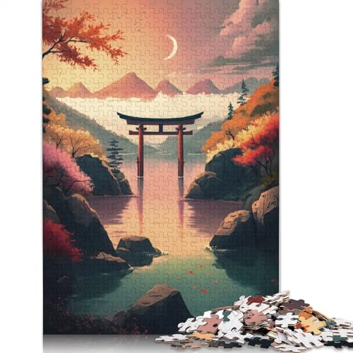 Torii-Tor im See, 1500-teiliges Puzzle, interessanter Stressabbau, Beste Puzzles für Kinder ab 12 Jahren, 1500 Teile (85 x 57 cm) von LMYmoney
