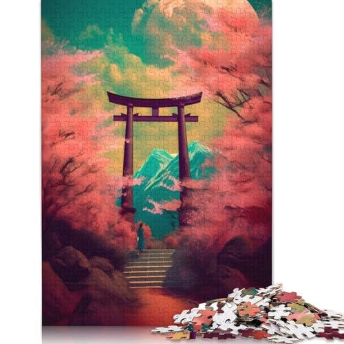 Torii-Tor und Frühling, 1500-teiliges Puzzle, Denksportaufgabe, Problemlösungspuzzle für Erwachsene und Kinder, 1500 Teile (85 x 57 cm) von LMYmoney