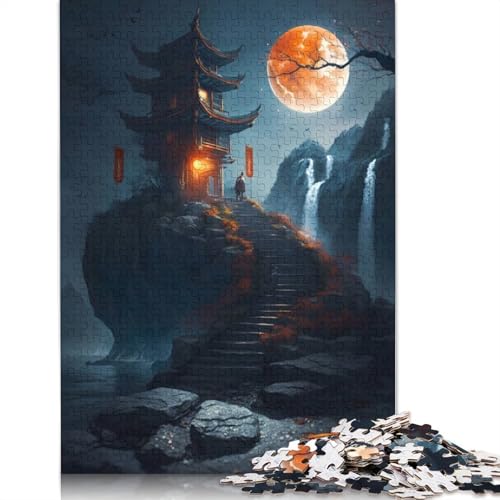 Treppe zum Mond-Puzzle für Erwachsene, kreative Spiele, Puzzle-Geschenk für Jungen oder Mädchen, 1000 Teile (75 x 50 cm) von LMYmoney