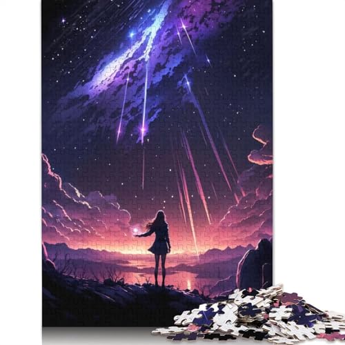 Twilight Galaxy Anime-Mädchen-Puzzle für Erwachsene, zusammen. Coole Puzzles für Erwachsene, für Erwachsene und Teenager, 1500 Teile (85 x 57 cm) von LMYmoney