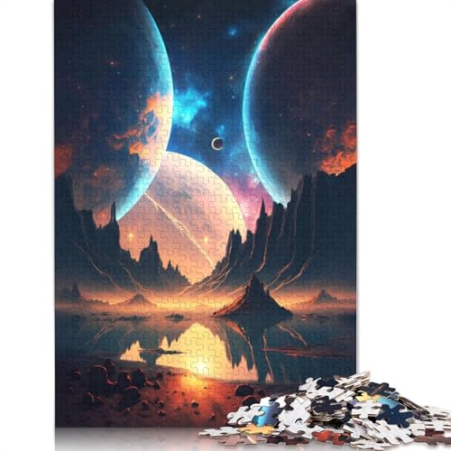 Twin Planet Landscape 1000 Puzzles für Erwachsene, Spielzeug, Lernspiel, Herrenpuzzles für Erwachsene, für Erwachsene, Teenager, 1000 Teile (75 x 50 cm) von LMYmoney