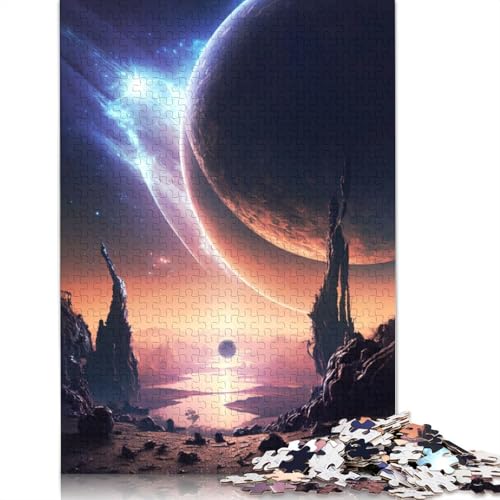 Überlappende Planeten-Landschaftspuzzles, farbenfrohe, Coole Puzzles für Kinder ab 12 Jahren, 1500 Teile (85 x 57 cm) von LMYmoney