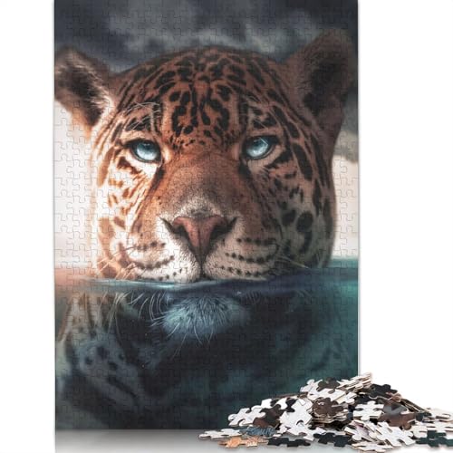 Underwater Jaguar Puzzles 1000-teilige Schwer Puzzle Spielzeug Lernspiel Impossible Herausforderungsspielzeug Für Erwachsene Und Kinder in Bewährter 1000pcs (38x26cm) von LMYmoney