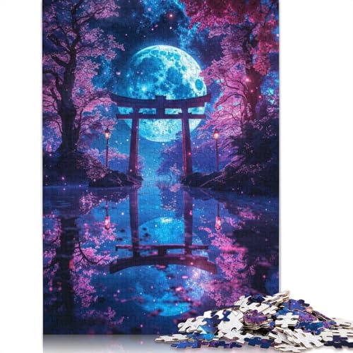 Verzaubertes Torii im Mondlicht, 520-teiliges Puzzle, farbenfrohes Puzzle, Geschenke für Männer, für Kinder ab 12 Jahren, 520 Teile (52 x 38 cm) von LMYmoney