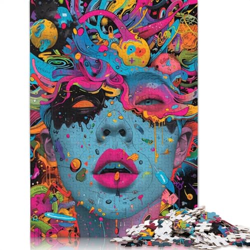 Vibrant Abstract Chaos Puzzles 1000 Teile Schwer Puzzle Spielzeug Lernspiel Impossible Herausforderung Spielzeug Für Erwachsene Kinder 1000pcs (75x50cm) von LMYmoney