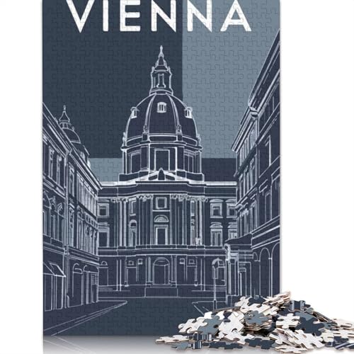 Vienna Cityscape Puzzle 1000 Teile Schwer Puzzle Spielzeug Lernspiel Impossible Herausforderungsspielzeug Für Erwachsene Und Kinder Ab 14 Jahren 1000pcs (38x26cm) von LMYmoney