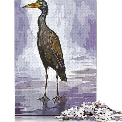 Vintage Black Birds Puzzle, rechteckig, Pappe, 100% recycelter Karton, Puzzle für Erwachsene und Kinder, Tagesgeschenke, 1000 Teile (26 x 38 cm) von LMYmoney
