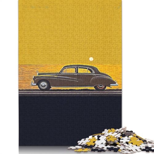 Vintage Car Puzzles 1000 Teile Schwer Puzzle Spielzeug Pädagogisches Spiel Impossible Herausforderung Spielzeug Für Erwachsene Kinder 1000pcs (40x28cm) von LMYmoney