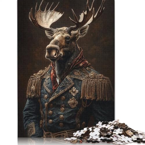 Vintage Moose Commander Puzzle, schwierige Herausforderung, 100 Prozent recycelter Karton, Puzzle für Erwachsene, Teenager, 1000 Teile (26 x 38 cm) von LMYmoney