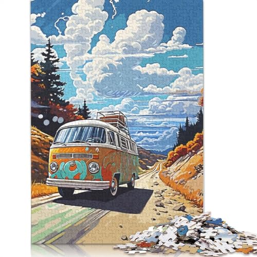Vintage-Reisepuzzle, DIY-Spiel, rechteckiges Papierpuzzle für Jungen oder Mädchen, Geburtstagsgeschenk, 1000 Teile (75 x 50 cm) von LMYmoney